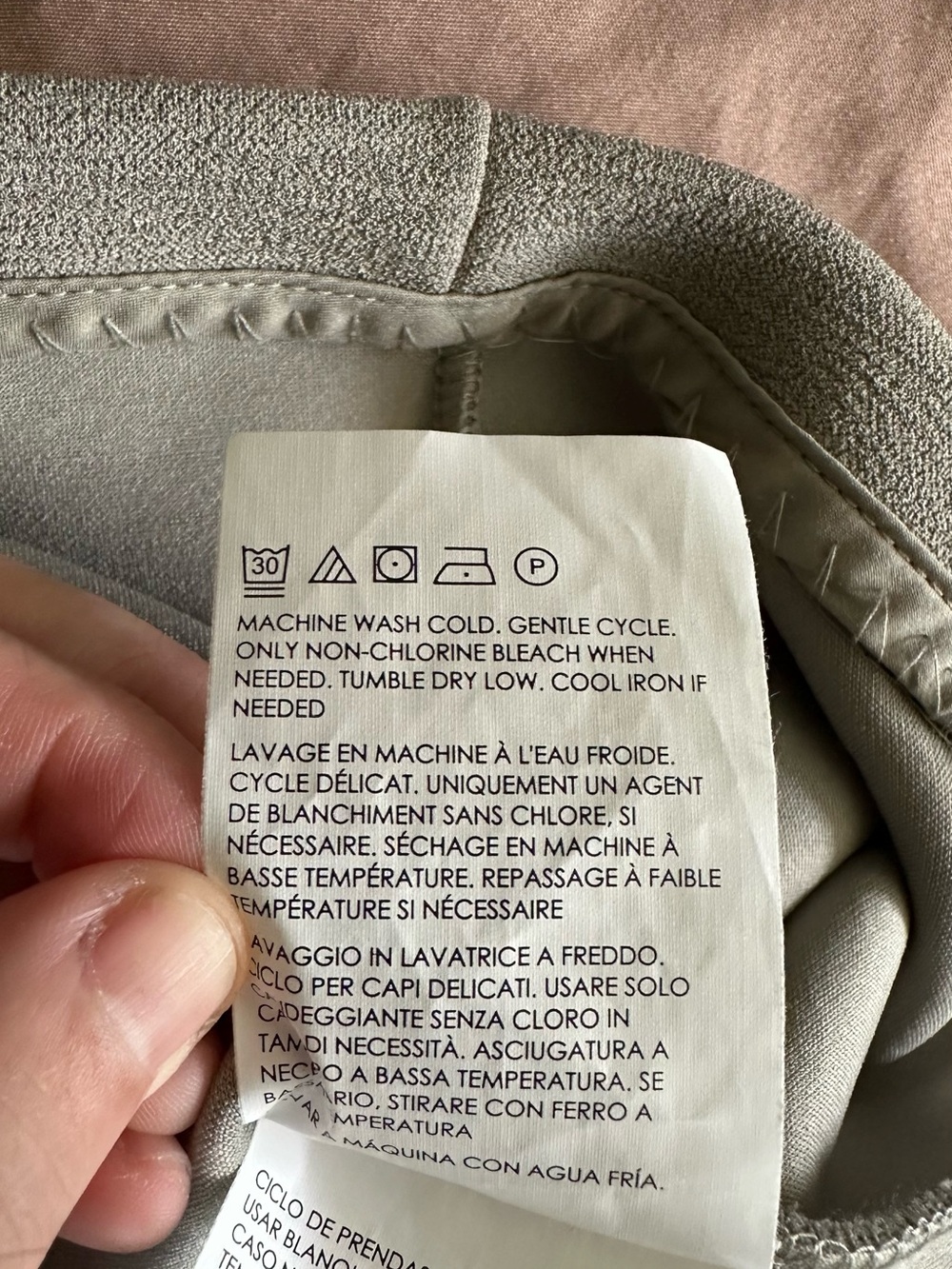Club Monaco Sleeveless Mini Dress Khaki Olive Crewneck Mod A-Line Shift - Picture 7 of 12
